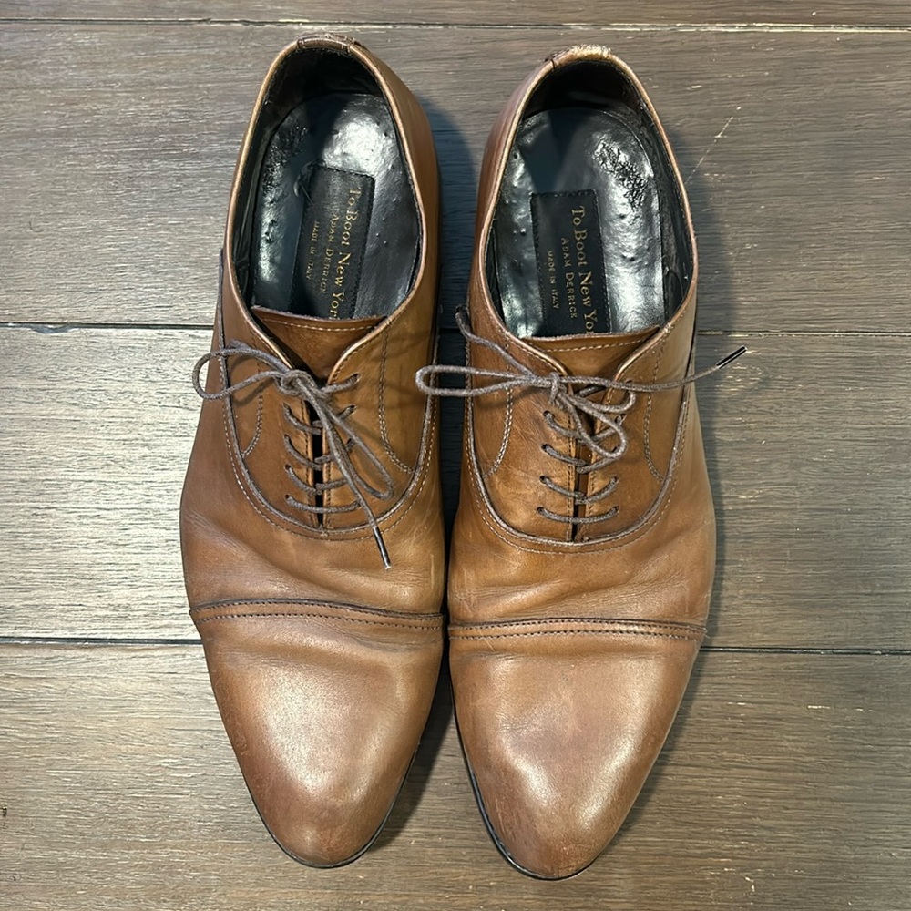 To Boot New York, Adam Derek Oxford Cognac Dress Shoes, Size 13